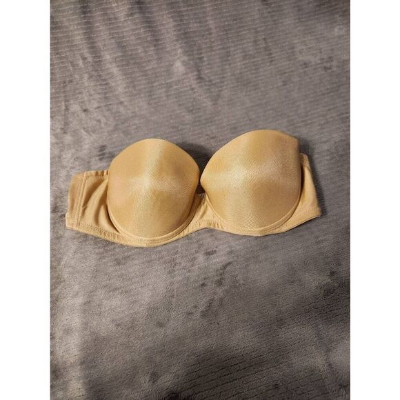 Triumph Size 34A Beige Strapless Push Up Bra - Picture 1 of 3